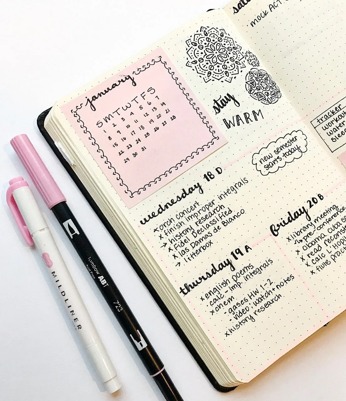 A example Bullet Journal setup